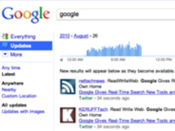 グーグル、リアルタイム検索をアップデート--専用ページを開設