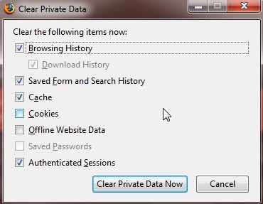 　「Firefox 3」では、クッキーや履歴、そのほかのブラウジング足跡を消去するために「Clear Private Data」オプションが用意されていた。Firefox 3.5では、これが改良されている。