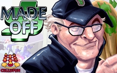 　ゲーム「Made Off」で、プレーヤーは自身のねずみ講の運営に挑戦する。

　Cellufunが開発したこのゲームはまだリリースされていない。このゲームは、投資家たちから莫大な金銭をだまし取ったことで、判決が予定されているBernard Madoff氏のスキャンダルをパロディー化している。