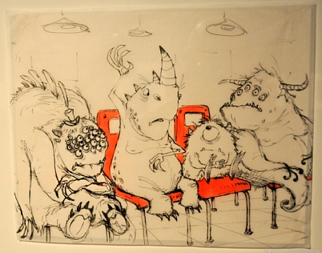 　Ricky Nierva氏がマーカーとインクで描いた「Monsters, Inc., Orientation」。