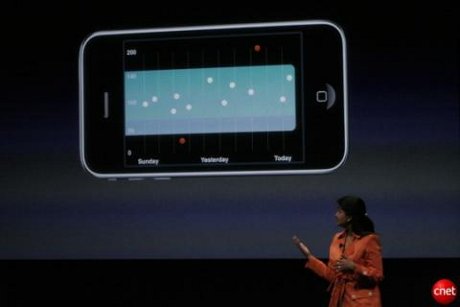 　LifeScanの糖尿病患者向けiPhoneアプリケーション。iPhoneを利用して血糖値読み取り機の情報を遠隔から監視することができる。