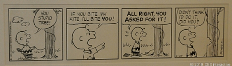 　「チャーリー・ブラウンとEPA（Charlie Brown and the EPA）」と呼ばれる展示コーナーでは、チャーリー・ブラウンが「凧を食べる木」をかじったことで米環境保護庁（EPA）とトラブルになるシリーズが展示されている。