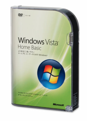 いよいよ1月30日に発売されるMicrosoft Windows Vista。写真はエントリーエディションの「Windows Vista Home Basic」。