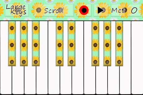 　キーボードのデザインもいくつかのパターンから選択できるPocket Piano。