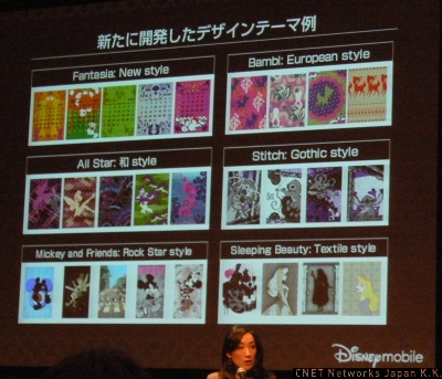 　ディズニー・モバイルのために新たに書き起こしたデザインも多数用意。Disney Webからダウンロード可能だ。