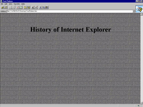 　Internet Explorer 1のツールバーは今日の基準から見ると非常にまばらだった。ページを読み込んでいるときには、アニメーション化されたWindowsの旗が風にはためいているように見えた。