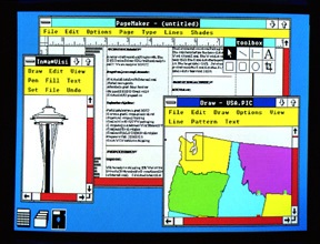 　1987年に登場したWindows 2.0では、Intel 286プロセッサによるより多くのメモリと演算処理能力を活用した、新たな機能がいくつか盛り込まれていた。

　新機能には、アプリケーション間のコミュニケーション機能（Dynamic Data Exchange）、ウィンドウの重ね合わせ、一部機能のキーボードショートカットでの利用などがあった。