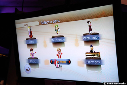 　任天堂の「Wii Music」。任天堂のプレスカンファレンスで披露された。大ヒットとなることだろう。