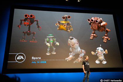 　7月14日に開かれたElectronic ArtsのE3プレスカンファレンスでは、「Spore」のクリエーターであるWill Wright氏が、同社が6月に無料のクリーチャークリエーターを公開して以来、200万体以上のクリーチャーがユーザーによって生み出されていると説明した。中でも、これらのロボットはゲームデザイナーたちをうならせた。というのも、ロボットを生み出すツールはユーザーにまだ提供されていなかったからだ。
