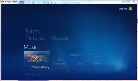 　MicrosoftはWindows Media Centerを再び、ビデオを視聴したり、写真を見たり、音楽を聴いたりするための2番目の「10フィート」エクスペリエンスにしようとしている。
