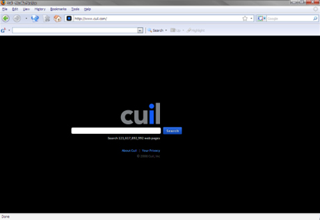 　米国時間7月28日に始動した「Cuil」は検索エンジンの新顔だが、検索エンジンにはインターネットと同じくらいの歴史がある。ここでは、初期の検索エンジンのホームページを振り返ってみよう。今なお現役のものもあれば、消えてしまったものもある。

　これから紹介する画像はThe Wayback Machineからのものだ。

　この画像はCuilのホームページだ。Cuilは最も新しい検索エンジンで、地球上で最大のウェブインデックスを所有しているとうたっている。