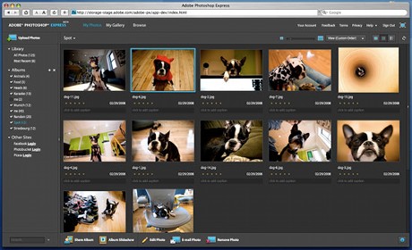 　Adobe Systemsは米国時間3月27日、「Photoshop Express」のベータ版を公開した。Photoshop Expressは、ウェブベースの画像編集アプリケーションで、写真の調整、共有、保管を可能にする。同アプリケーションは、Flashを搭載したブラウザで使用でき、各アカウントには2Gバイトのストレージが付属する。