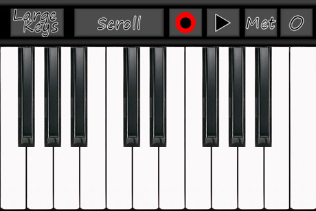 　Pocket PianoのSmallキー。
　このほかに、Pocket Pianoの上位アプリケーション「Pocket Piano Plus」（350円）もある。ピアノに加え、エレキギターやアコースティックギター、ハーモニカなど9つの楽器を演奏できる。ほかの音も演奏したいならPocket Piano Plusを選ぼう。