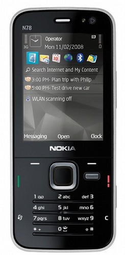 　Nokiaも11日、マルチメディア携帯電話機4機種をGSMAで公開した。これら4機種には、N96（写真）やN78が含まれる。これらの電話機はN95やN73の後継機種となっている。