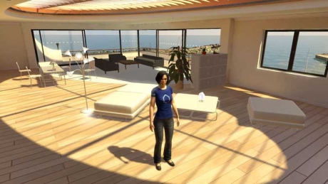 PlayStation Homeユーザーは自分の部屋「マイホームスペース」を持つことができる。