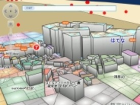 ブログ検索結果を3D仮想都市に配置する「Blogopolis」