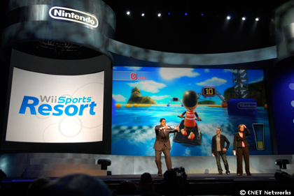 　Nintendo of Americaの社長であるReggie Fils-Aime氏は2009年春に発売される「Wii Sports Resort」を披露した。