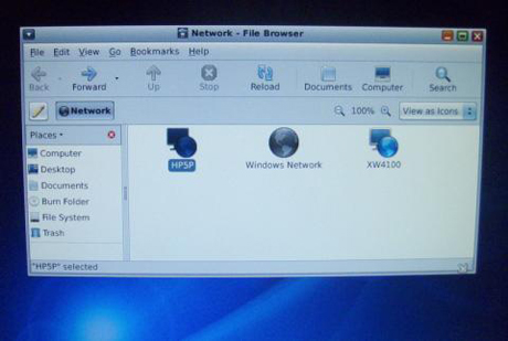 OpenSolaris 2008.5リリースのネットワーク表示
　ネットワークを表示させるのは、Ubuntuと同じくらい簡単だ。
