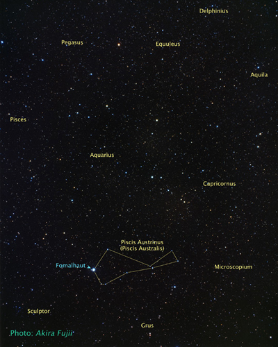 　フォーマルハウト系は星座「みなみの魚座」にあり、25光年離れたところにある。