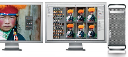 　Apertureでは、撮影した全ての写真を、複数のディスプレイ間に展開することも可能だ。