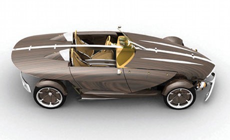 　Mercedes-Benzの「Recy Concept」。ボディは木製。傷ついたボディパネルを容易に取り替えることができる。