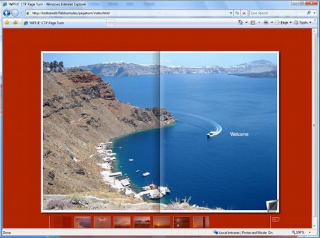 　WPF/Eは、「Windows Vista」のグラフィック表示機能の一部を利用できる。デジタルフォトアルバムのページめくりをする際のアニメーションなどが描写可能になる。
