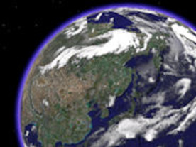 Google Earthに気象情報--雲や降水情報のアニメーション表示も