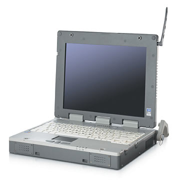 　Hewlett-PackardはノートPC「nr3600」とTablet PCの「tr3000」を製造する。3フィート（約90cm）の高さからコンクリートに何度落下させても壊れないなど、米軍の要求条件を満たしているという。