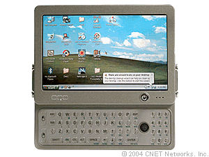 2004年に米OQOから発売された「model01」。OSにはWindows XPを採用し、20Gバイトのハードディスクと256Mバイトのメモリを搭載する。
