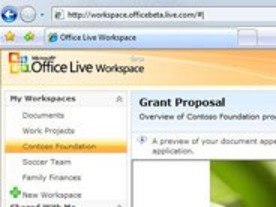 マイクロソフト、「Office Live Workspace」ベータを提供開始