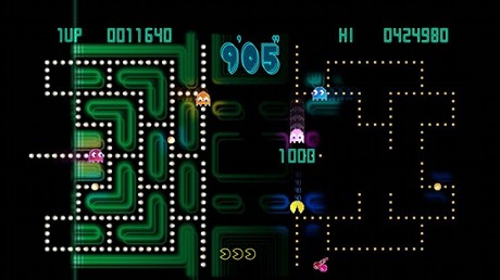 　Pac-Man Championship Editionでは、パックマンの周りに広がる迷路の一部しか見えない「Darkness Course」がある。