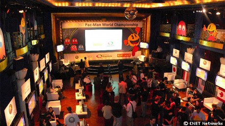 　「Xbox 360 Pac-Man World Championship」が開催されたニューヨークの会場には、たくさんの報道陣が詰め掛けた。