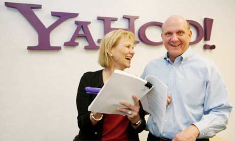 　Ballmer氏と米YahooのCarol Bartz氏。Ballmer氏は、Yahooとの提携について、誰も理解していないと語っていた。
