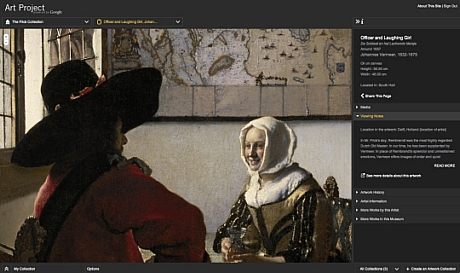 　ニューヨークにあるフリック・コレクションが所蔵のJohannes Vermeer作「Office and Laughing Girl」。