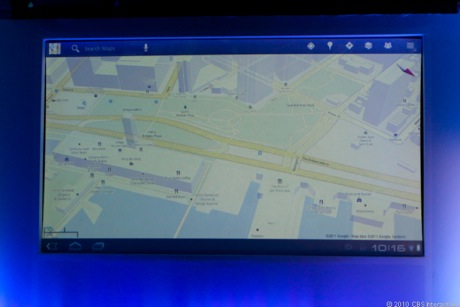 　Honeycomb用に開発された3Dアプリケーションには地図がある。3Dベクターグラフィックスにより、Google Maps内での地図の拡大や建物の3D表示が可能。