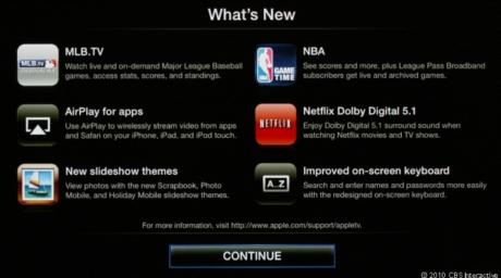 Apple TVの最新ソフトウェアアップデートでは、「MLB.TV」および「NBA League Pass」からのスポーツのライブストリーミング、「AirPlay」の性能強化などが追加されている。