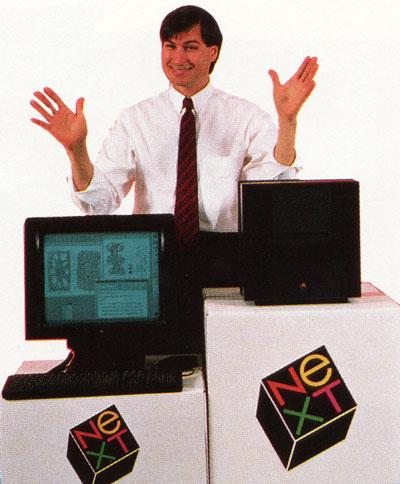 　「NeXT Workstation」を宣伝するSteve Jobs氏。