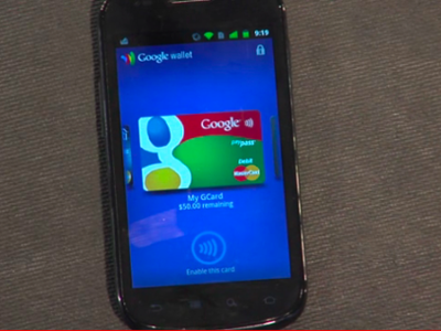 Google Walletによりクレジットカード情報が搭載されたNexus S