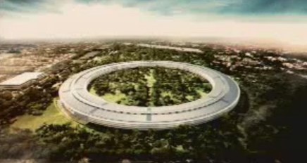 Appleがカリフォルニア州クパチーノに計画している新社屋の完成予想図。
