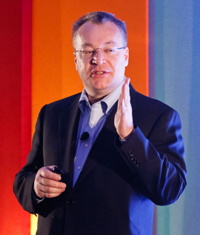 NokiaのCEOであるStephen Elop氏。Open Mobile Summitで。