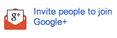 Google+の招待ボタン