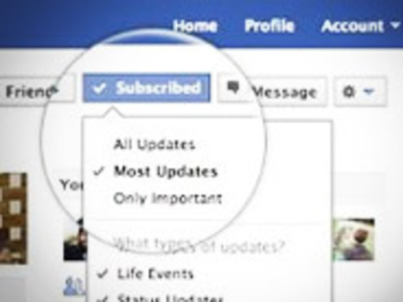 Facebook、フィード購読機能「Subscribe」ボタンを発表--友達以外の投稿も閲覧可能に