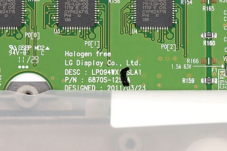 　LG Display製コントロールPCBの印字。