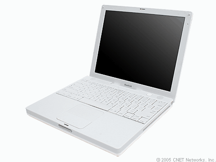 「Apple iBook G4」

　iBook G4（2003年10月22日発表）は、iBook G3の親しみやすいプラスチックの仕上げとPowerBook G4の直線的なスタイルが組み合わされている。
