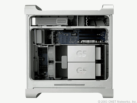 「Apple Power Mac G5」

　Power Mac G5（2003年6月23日発表）の金属製筐体は、PowerBook G4のデザインを受け継いでいる。