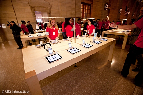 　Appleの全製品が展示されている。