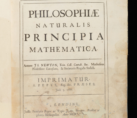 デジタル化されたニュートンの「プリンキピア」