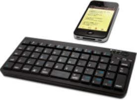 iPhone充電機能付きBluetoothコンパクトキーボード--iPadにも対応