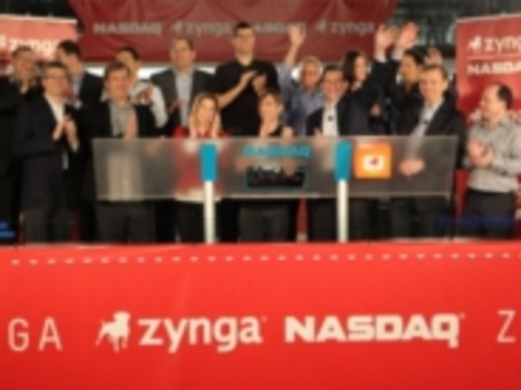 Zynga、新規株式公開--初日の終値は50セント下落の9.50ドル