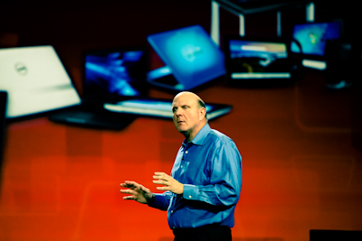 CES 2011でのMicrosoft最高経営責任者（CEO）のSteve Ballmer氏